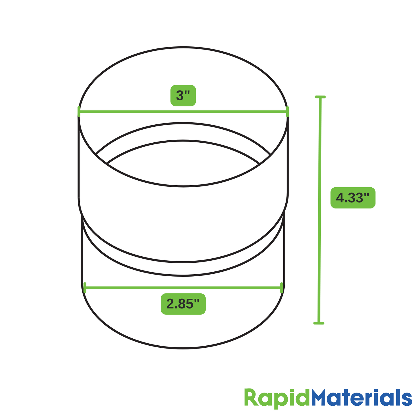 Round Downspout Connectors for Painted Half-Round Gutters–3.1”