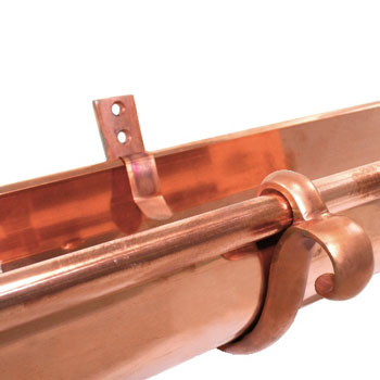 6" Double Curl Copper Gutter Hangers - Fascia Mount