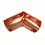 5" Inside Miter for Half-Round Copper Gutters