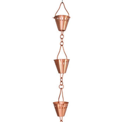 Rain Chain Shade Cup Copper