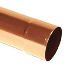 2-1/4" Copper Downspouts - Round - 10-0" Lengths - 18oz