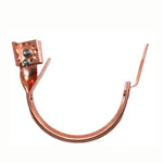 5" Standard Duty Adjustable Copper Half-Round Gutter Hangers - Fascia Mount