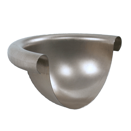 Zambelli 5" Spherical Zinc Gutter Endcaps for Half-Round Gutter Systems