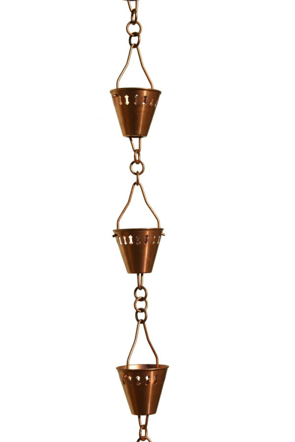 Copper Rain Chain Shade Cups