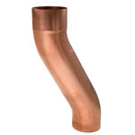 Zambelli Copper Round Downspout Offsets for Copper Half-Round Gutter Systems