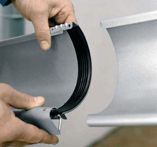 Half-Round Gutter Connectors Painted Steel