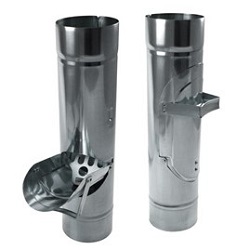 Zambelli Inline Downspout Cleanouts for Half-Round Gutter Systems